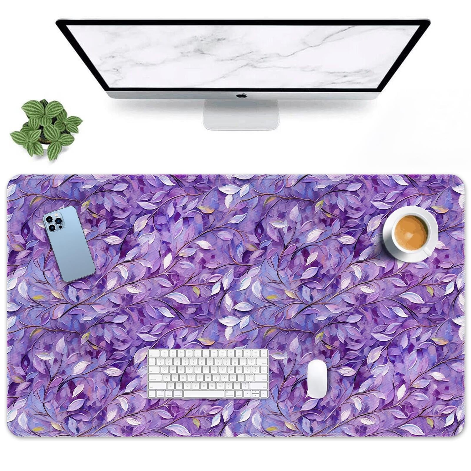 Large Pad, Pad, 31.5 x 15.7 Inch, Abstract Purple