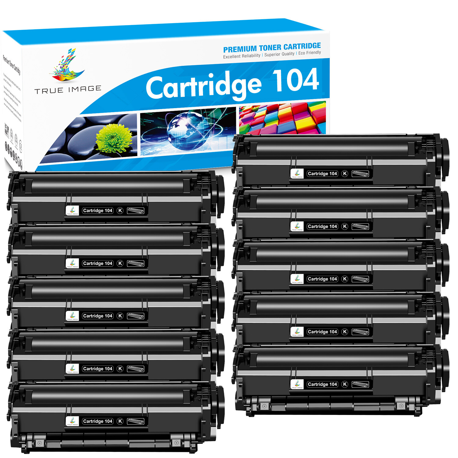 10PK CRG104 FX9 FX10 Toner For Canon ImageClass D420 D480 MF4150 MF4270 MF4350d