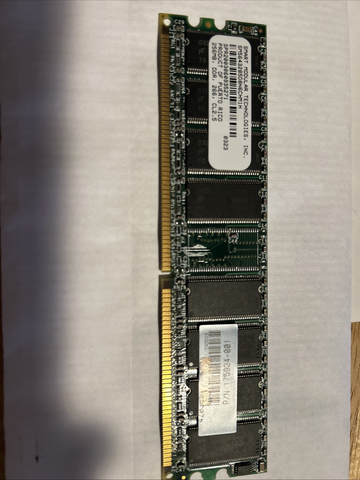 Smart Modular Tech (Infineon) 256 MB DDR CL2.5 Desktop Memory (SPR2003060935271)