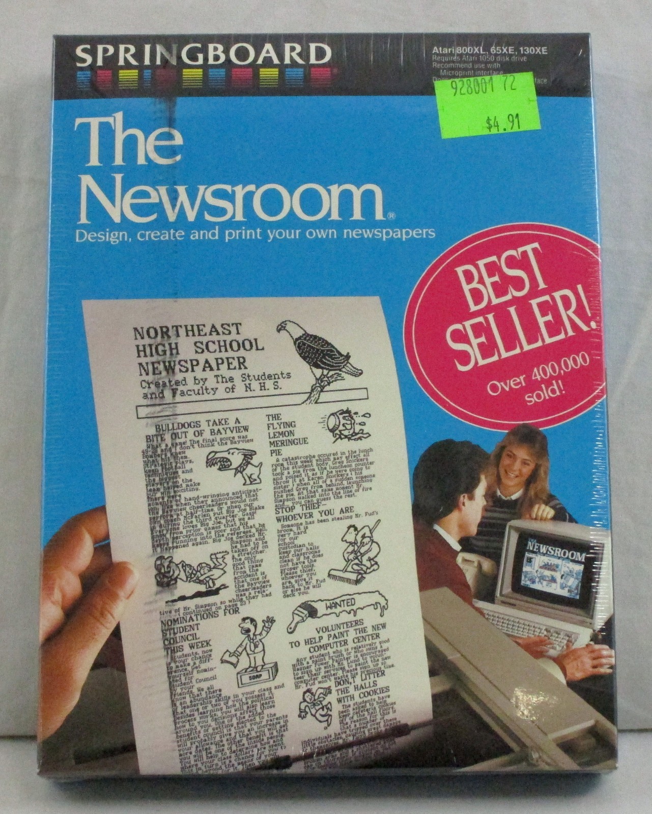 The Newsroom Vintage Atari Computer Software Springboard 1985 SEALED