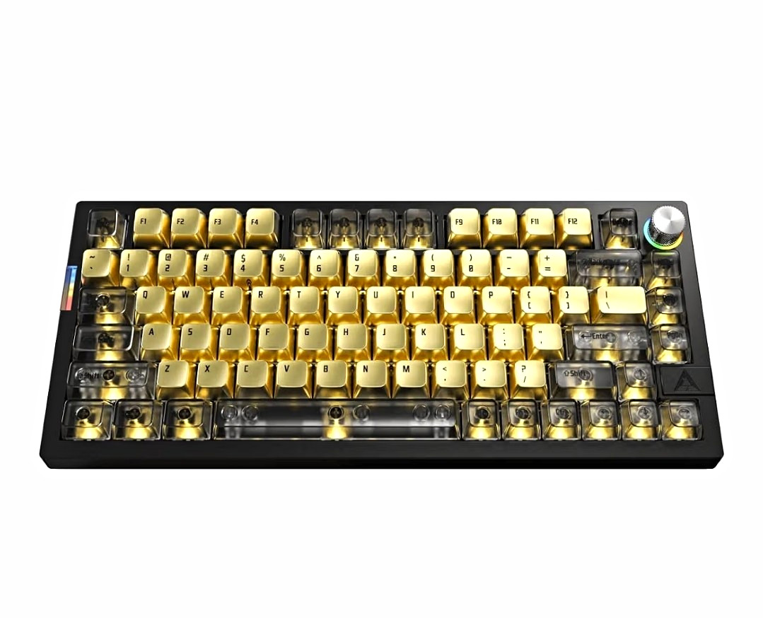 Newegg Montech MKey Pro 25th Anniversary Gold Edition Wireless Keyboard 75%