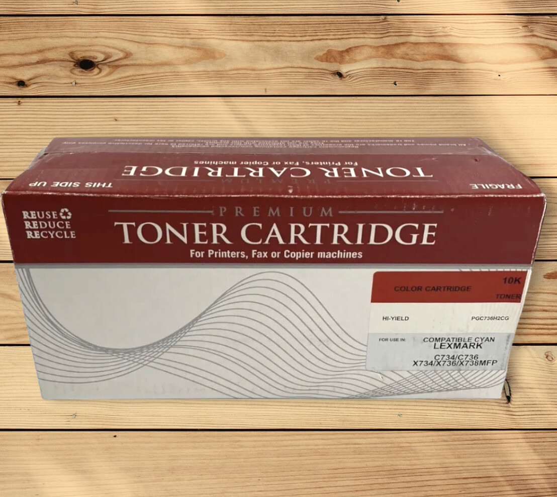 Lexmark Compatible Premium Toner Cartridge C734|C736|X734|X736|X738 | CYAN |