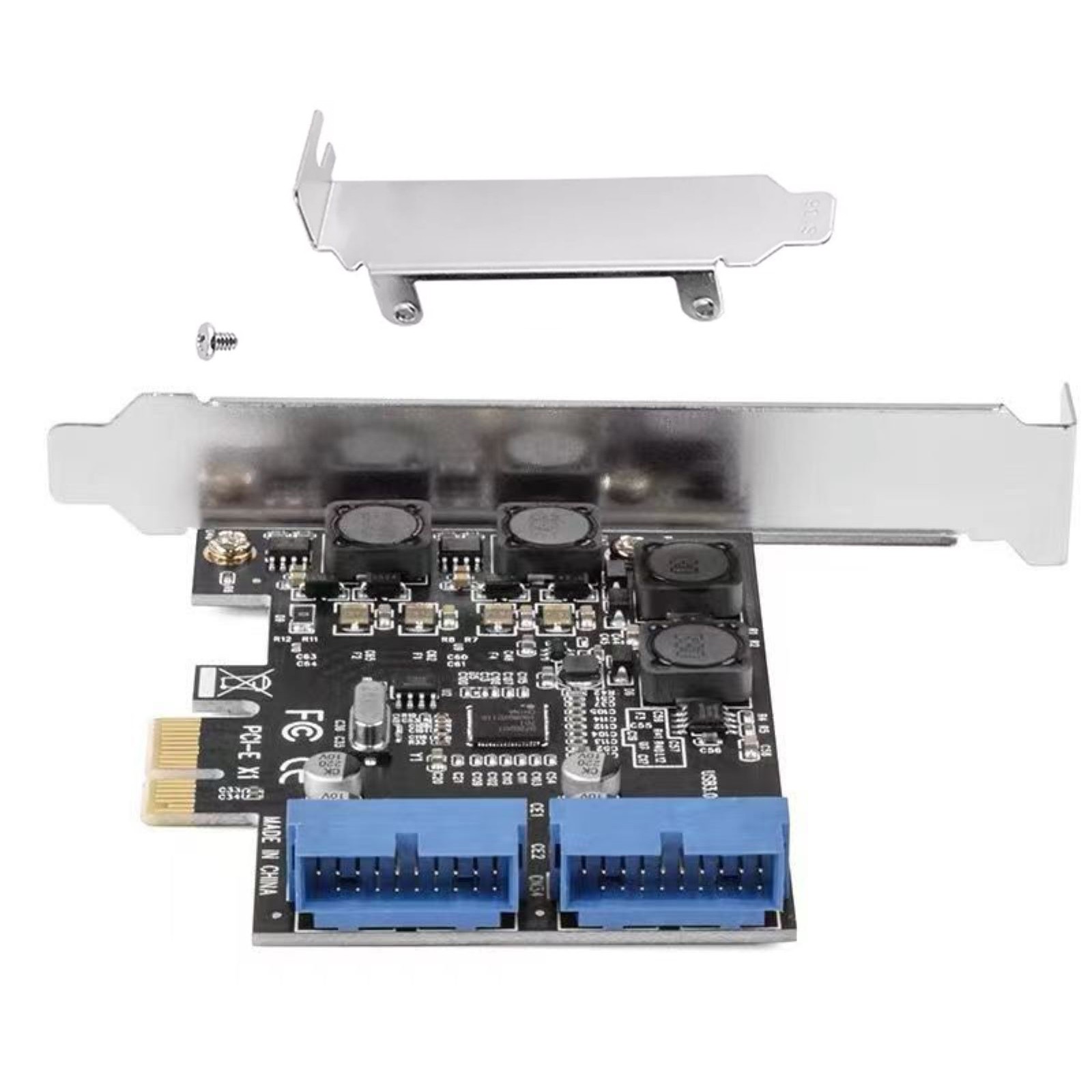 1pc PCIE to Internal 2 Port 19Pin Header 4 Port USB 3.0 Expansion Adapter Card