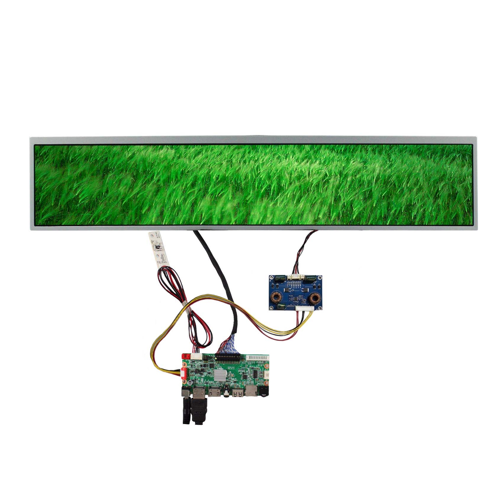 VGA CVBS USB HD LCD Controller Board 24 in DV240FBM-NB0 1920x360 LCD Screen
