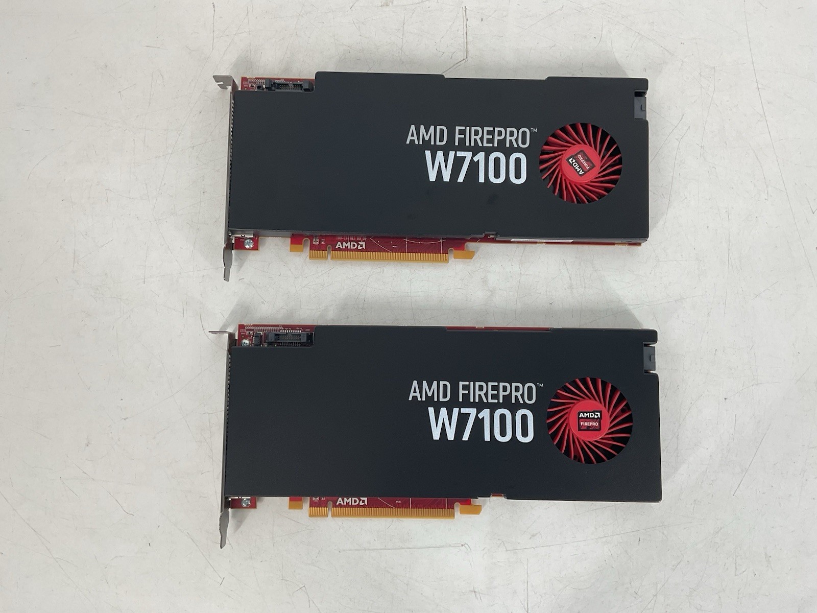 LOT OF 2 AMD FirePro W7100 8GB GDDR5 PCIe x16 4x DisplayPort Video Graphics Card