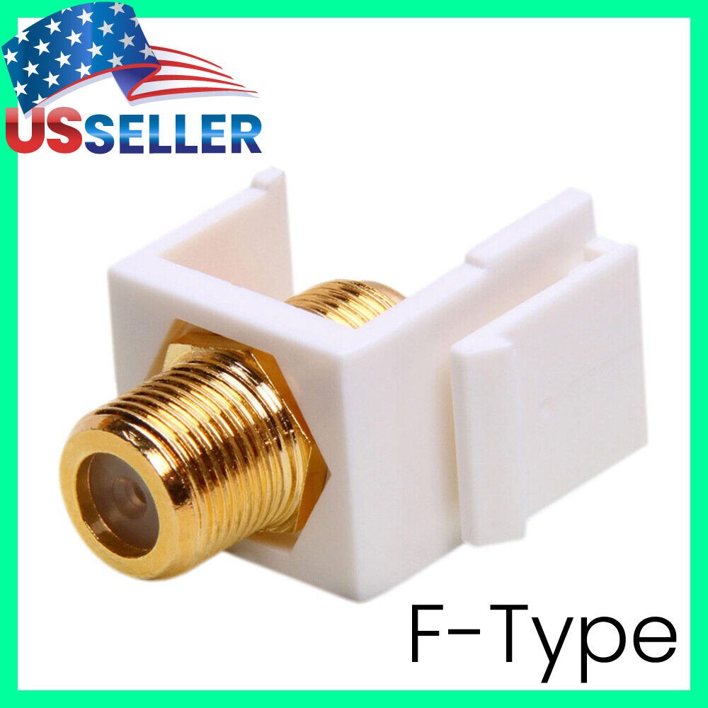 F-Type Modular Keystone Jack – Coaxial Cable Coupler F-Type Insert for Wall