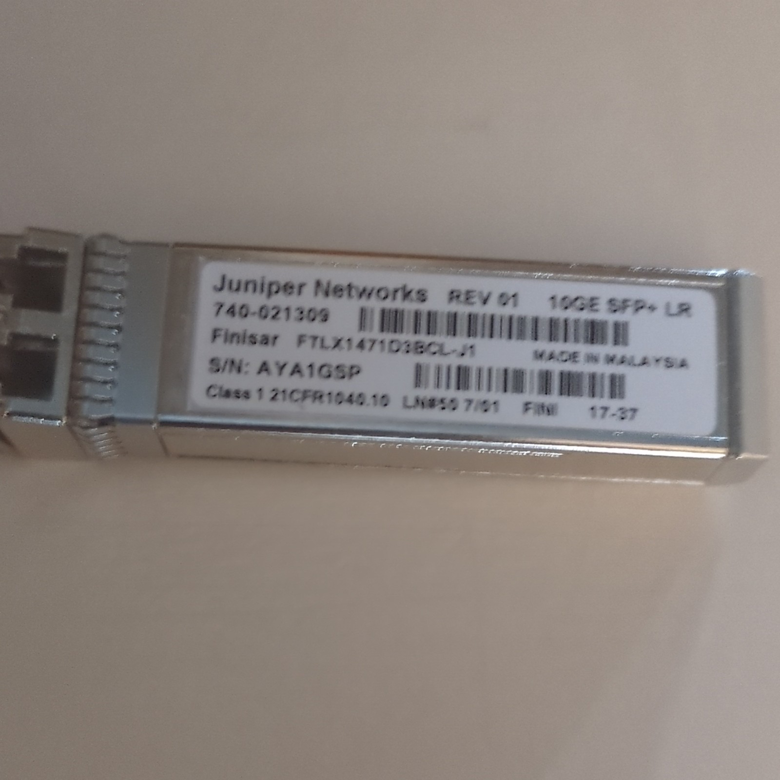 Juniper Networks 10GbE SFP+ LR Module FTLX1471D3BCL-J1 740-021309