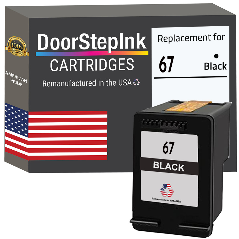 DoorStepInk Compatible Ink Cartridges for HP 67 Black-USA