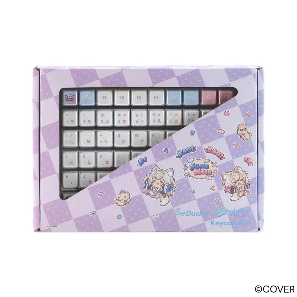 Ducky x hololive English FUWAMOCO PBT Keycap Set US ANSI Layout Limited 132 Keys