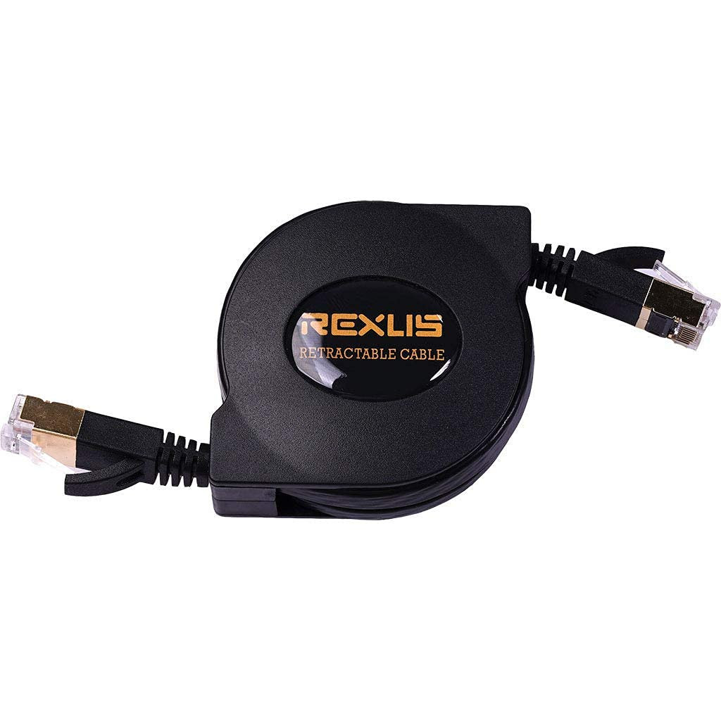 High-Class Retractable Cat 7 Flat Ethernet Network Cable 4.9 FT , 10