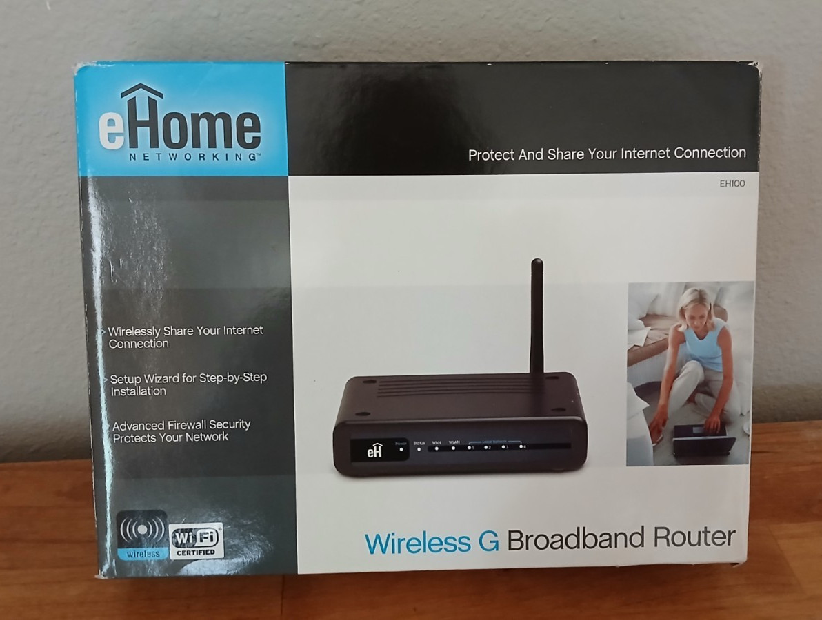 eHome Wireless G Broadband Router EH100 - New - Opened Box