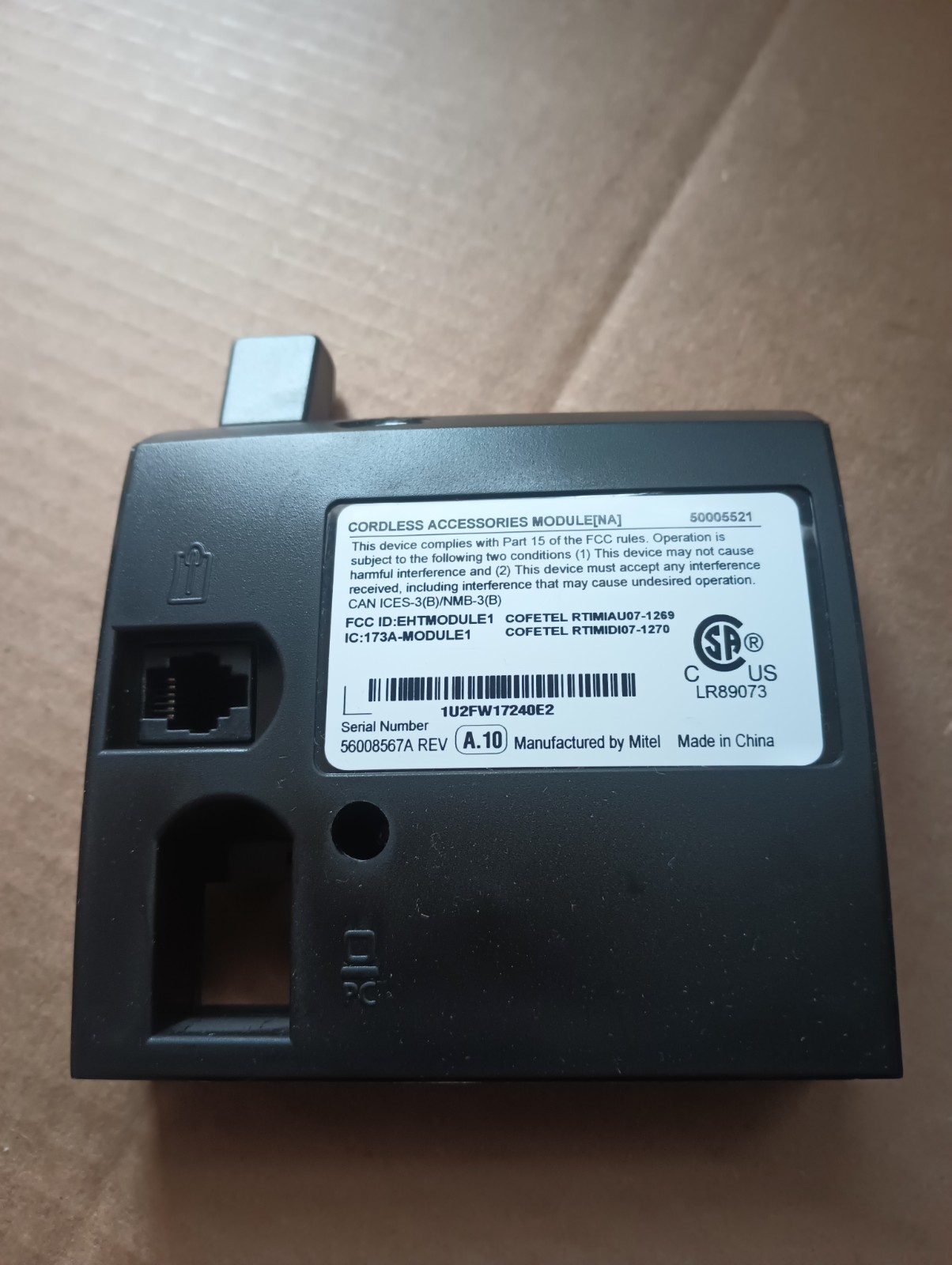 Mitel Cordless Accessories Module (NA) Dect 50005521 for 5340, 5330, 5340e 5330e