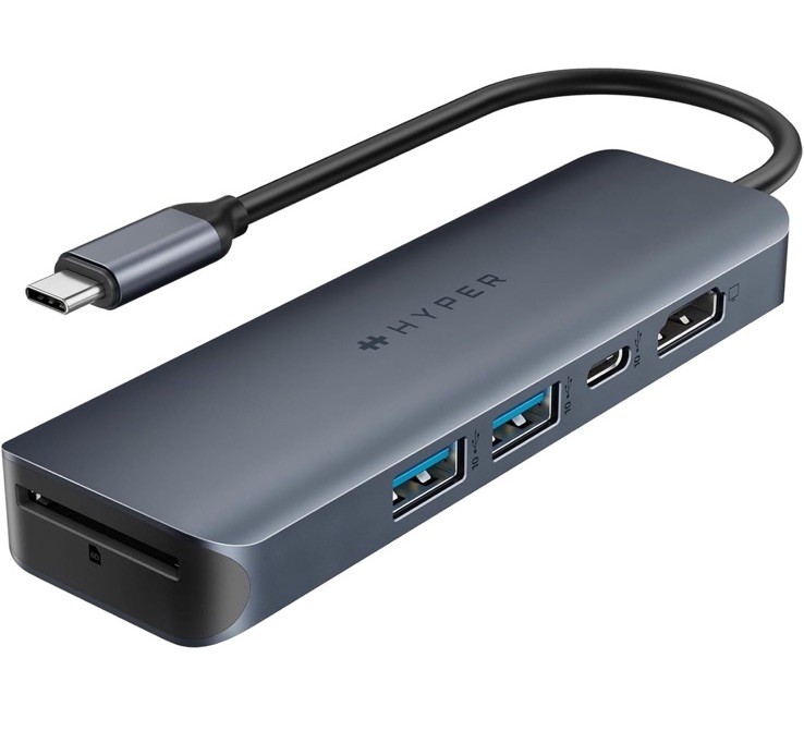 💪HyperDrive 6 Ultra Fast Port HDMI,2USB-A 10,USB-C 10,USB-CPD100w,SD-4.0 312MB
