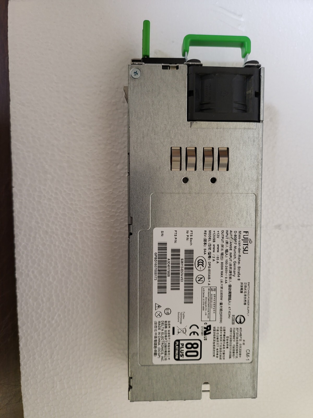 🚩  Fujitsu 800W AC Power Supply RX2530 2540 A3C40175928 S26113-E574-V53