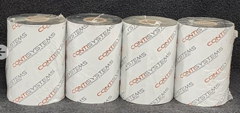 Zebra Resin Enhanced Black Wax Ribbons 4.33" x 1476' or 110mm x 450m
