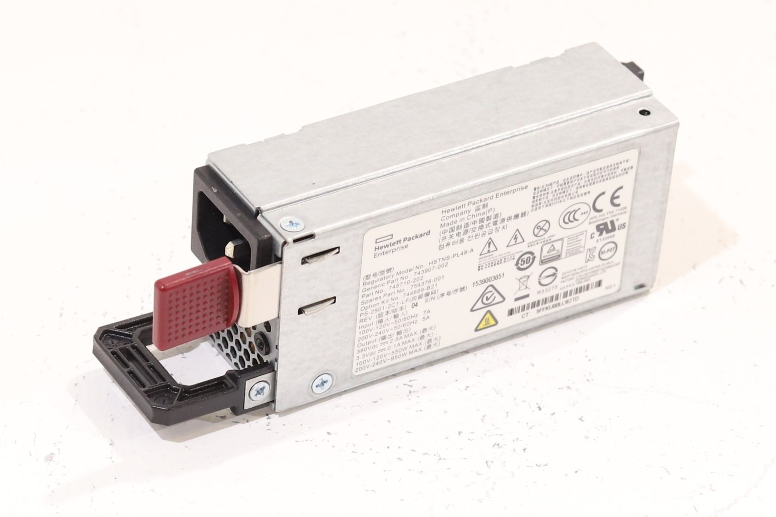 HP HSTNS-PL48-A 900W Power Supply For ProLiant DL/ML Gen9 Series P/N: 754376-001
