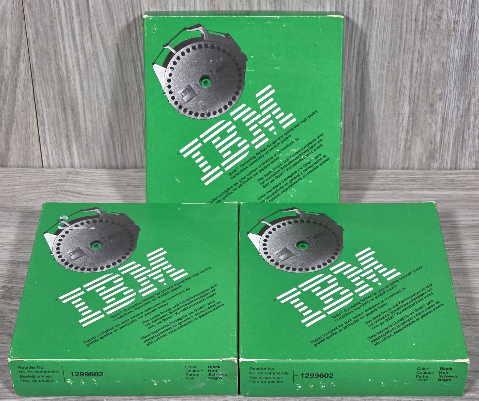 IBM 1299602 Quiet Correcting Ribbon - New Old Stock - Lot Of 3 