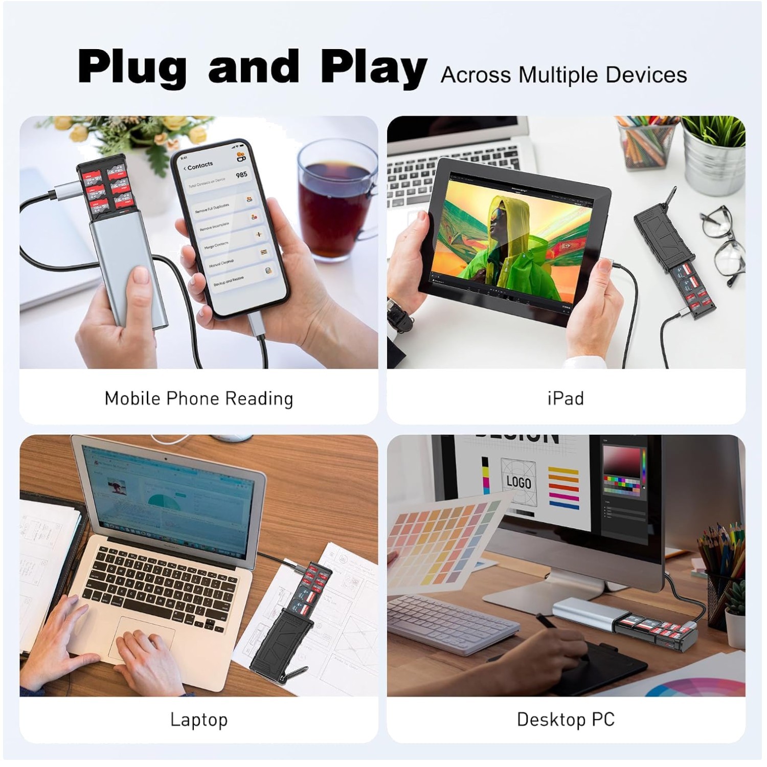 Multi-Functional Camera Memory Card Reader