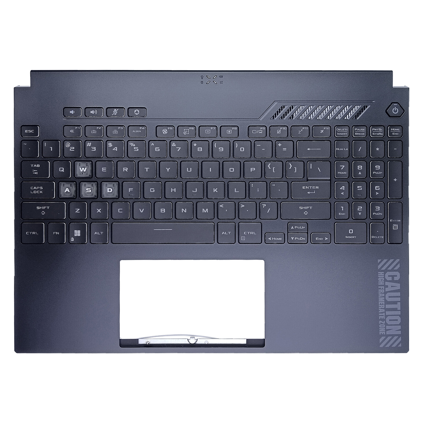 FOR Asus 90NR0EE5-R31US0 Palmrest Keyboard LED RGB US black