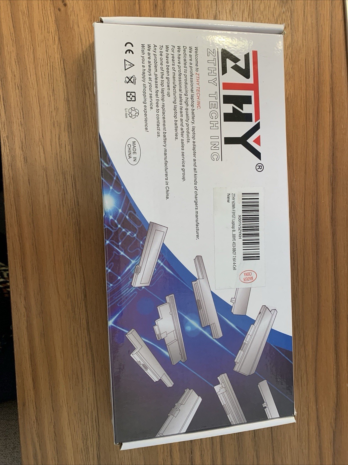 ZTHY TECH INC AC/Standard Li-Ion Laptop Battery