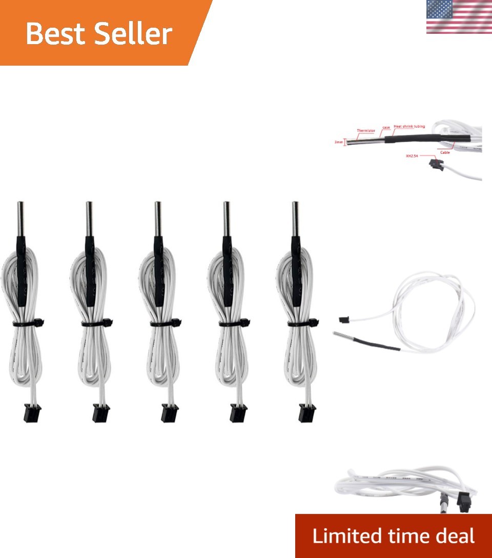 HT Thermistor Sensor Upgrade for Ender 3 & CR Series - Pack of 5 Durable Sensors