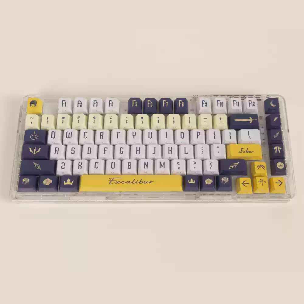Fate Grand Order Altria Saber Keycaps 124 Keys PBT Cherry For Cherry MX Keyboard