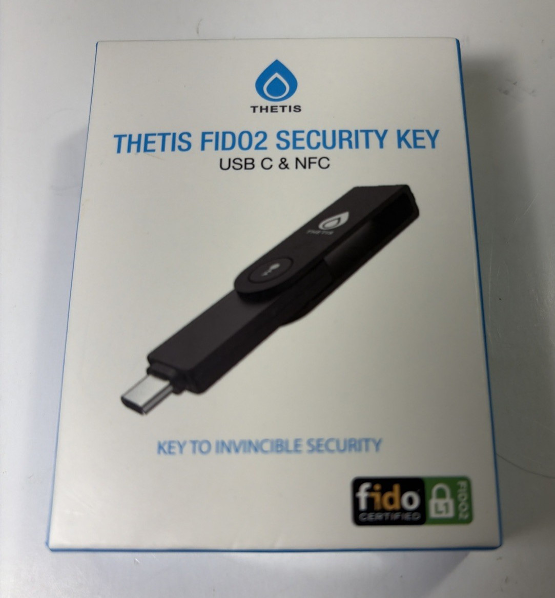 Thetis Pro-C FIDO2 Security Key Passkey via Connect USB-C NFC TOTP / HOTP