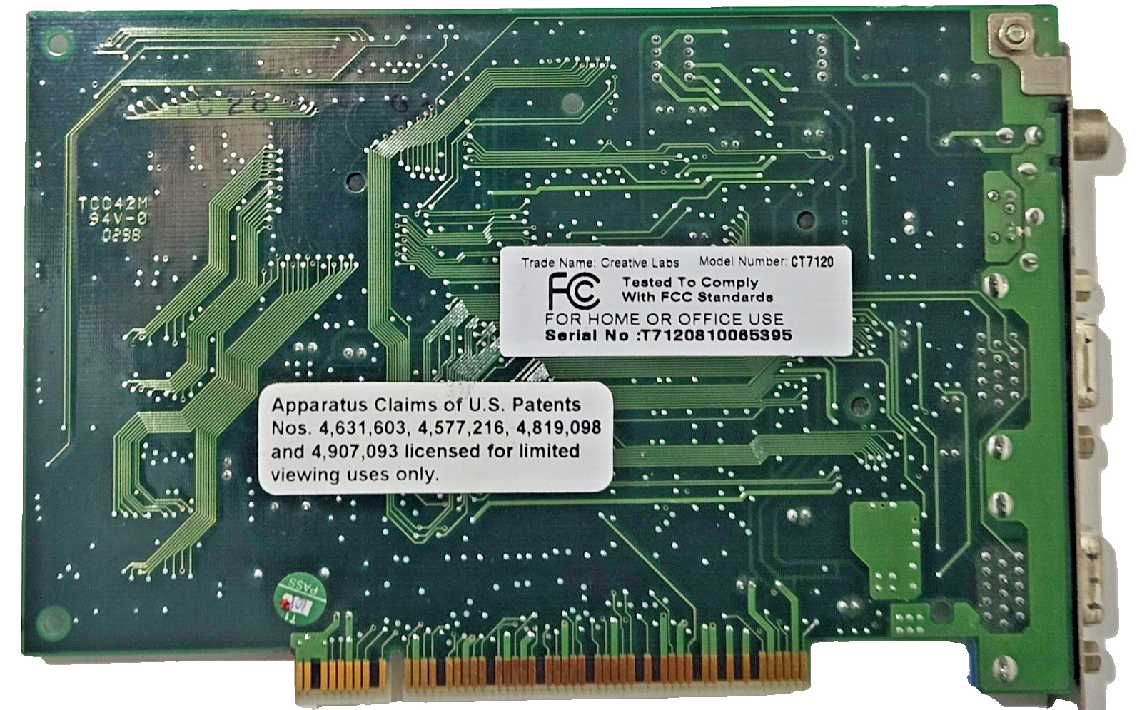Creative Labs CT7120 VGA Video Out SPDIF Out PCI