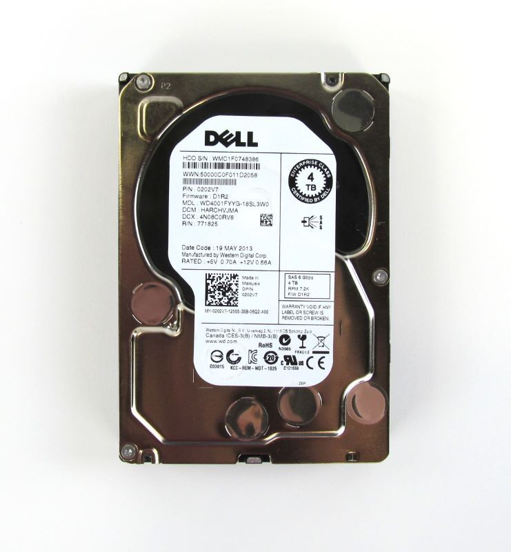 Dell 202V7 4TB,Internal,7200 RPM,3.5 inch (WD4001FYYG) Hard Drive