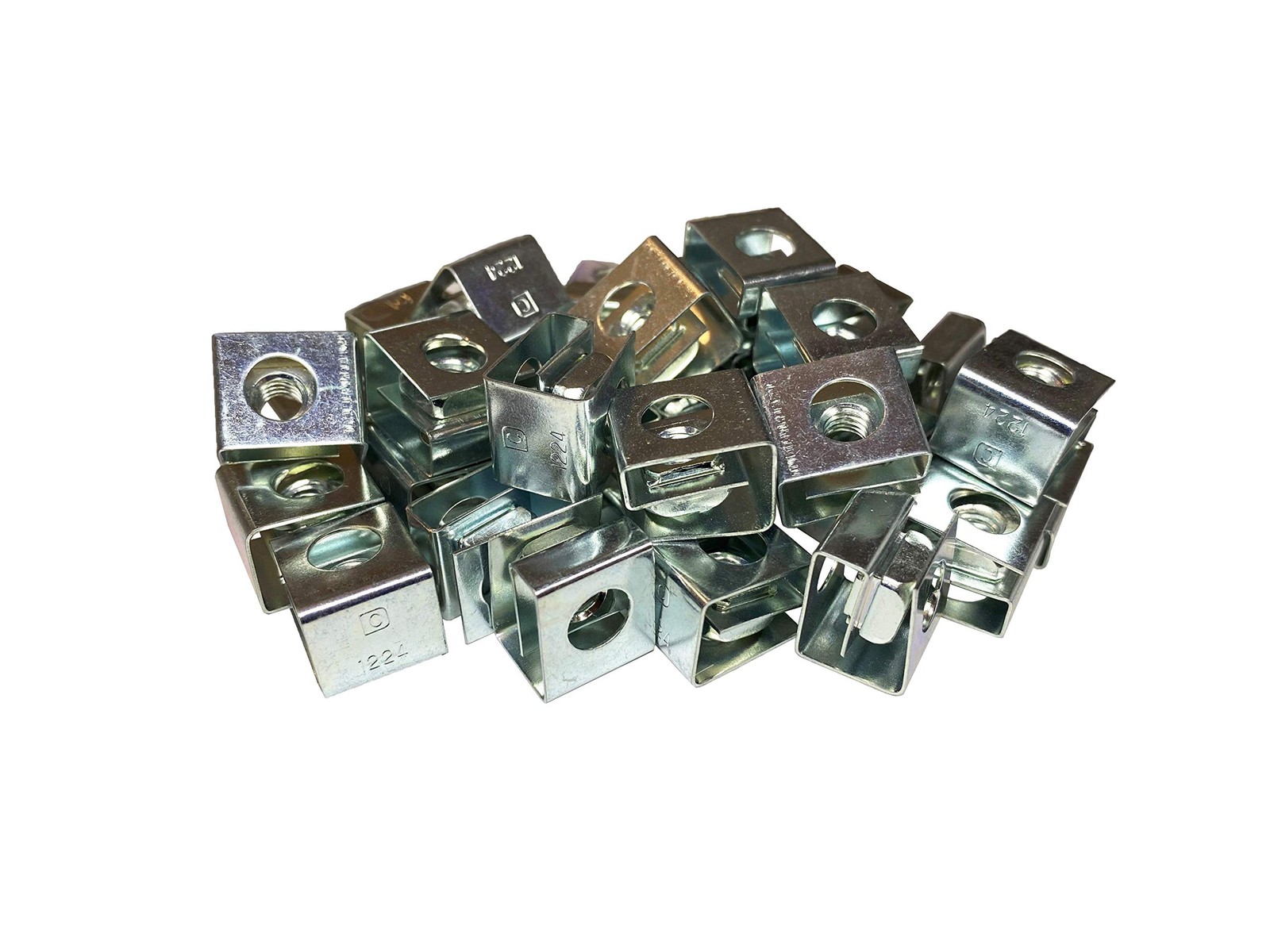 25 PCS 1224 Zinc Slideon Cage Nut Rack Mount Hardware Fastener