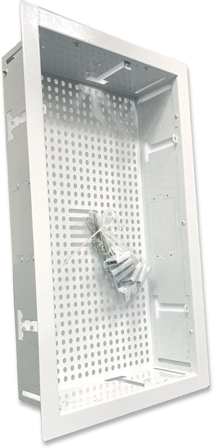 White Box In-Wall Retrofit Media Enclosure for Samsung The Frame TVs, One Connec