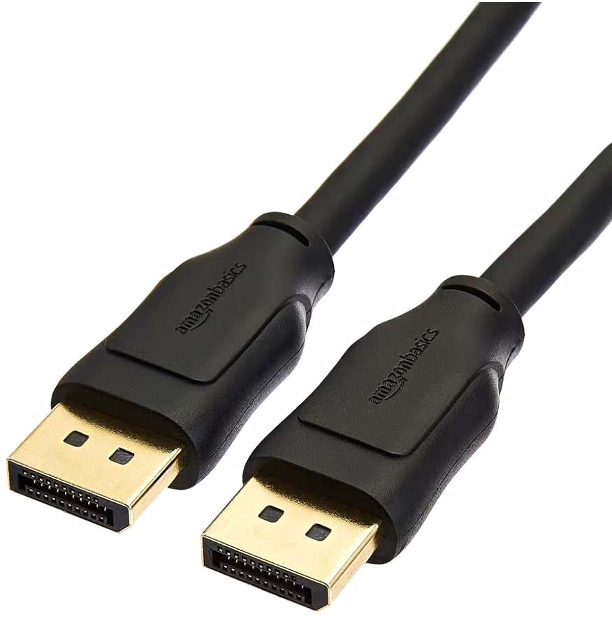Amazon Basics DisplayPort 1.4 Cable DP Male to Male 6 ft Black HDR
