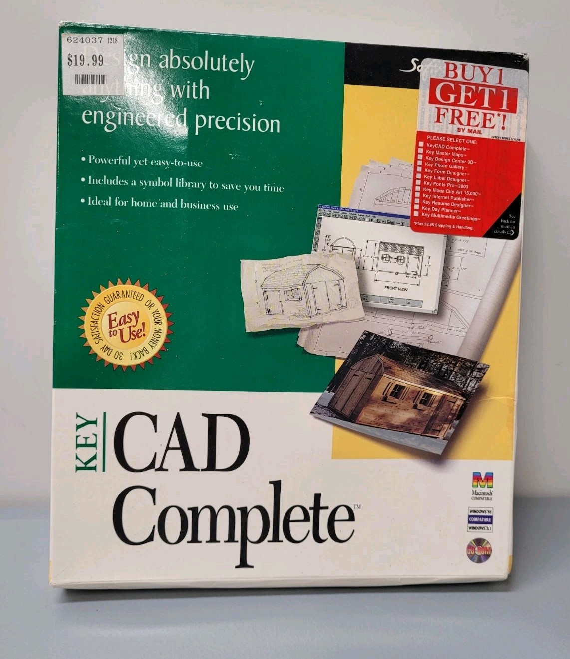 Vintage Key CAD Complete For Macintosh CD-ROM 1997 Software 