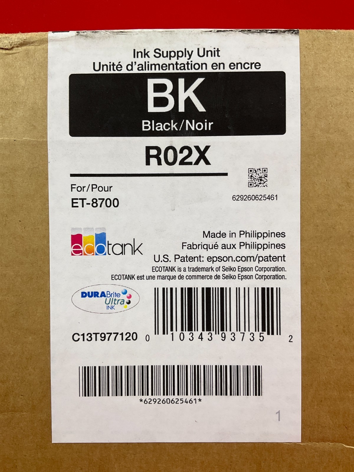Epson R02X DuraBrite Ultra High Capacity Black Ink Cartridge R02X120 ✅❤️️✅❤️️