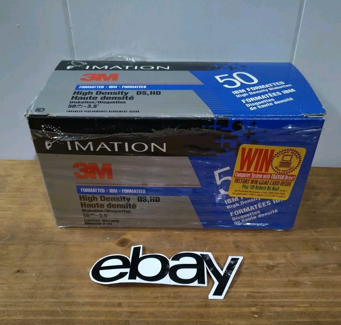 45 Pack 3*3M IMATION High Density Diskettes 1.44MB 3.5” IBM Formatted DS HD Disk