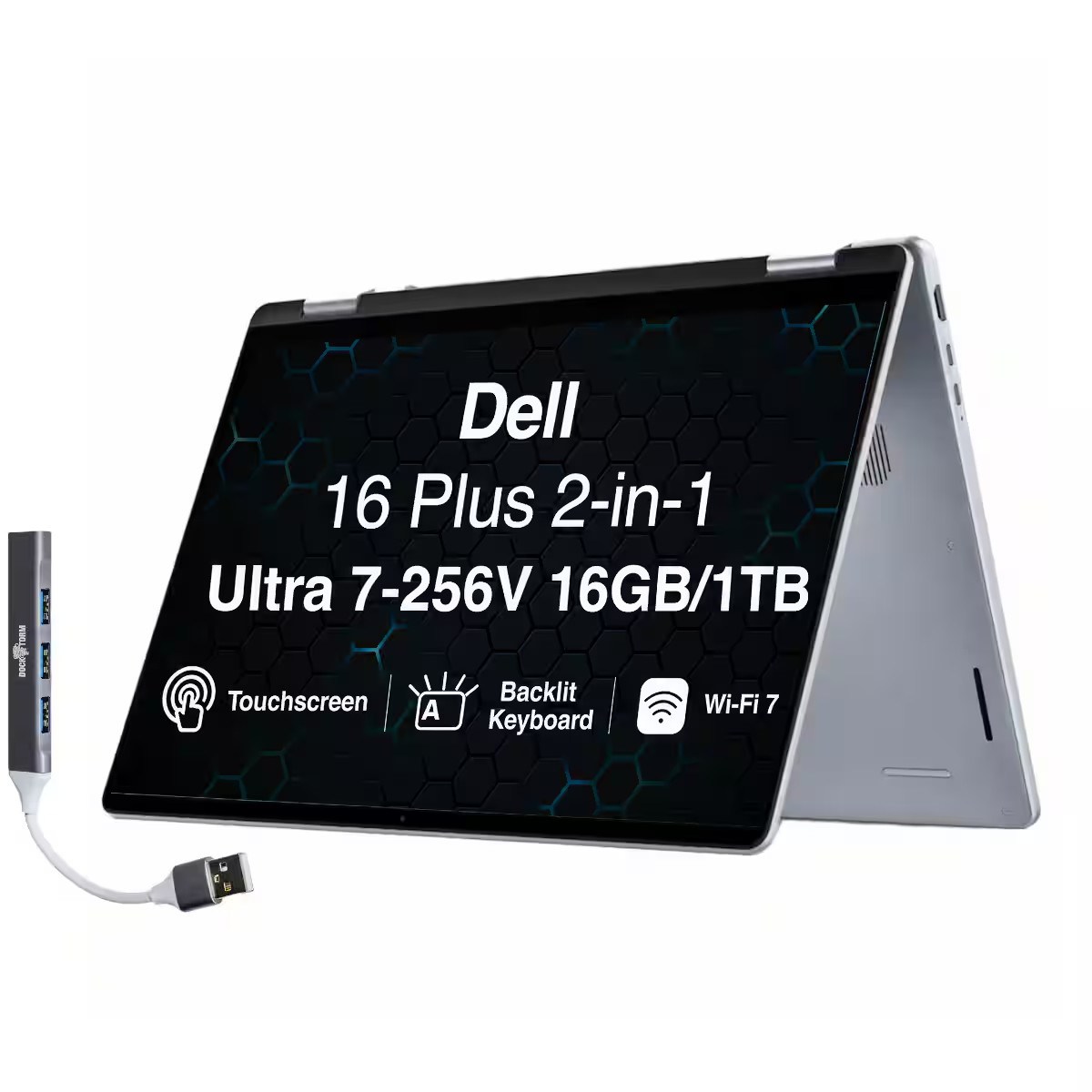 Dell - Upgraded - 16 Plus 2-in-1 16.0 WUXGA Intel Ultra 7 256V 16GB LPDDR5X