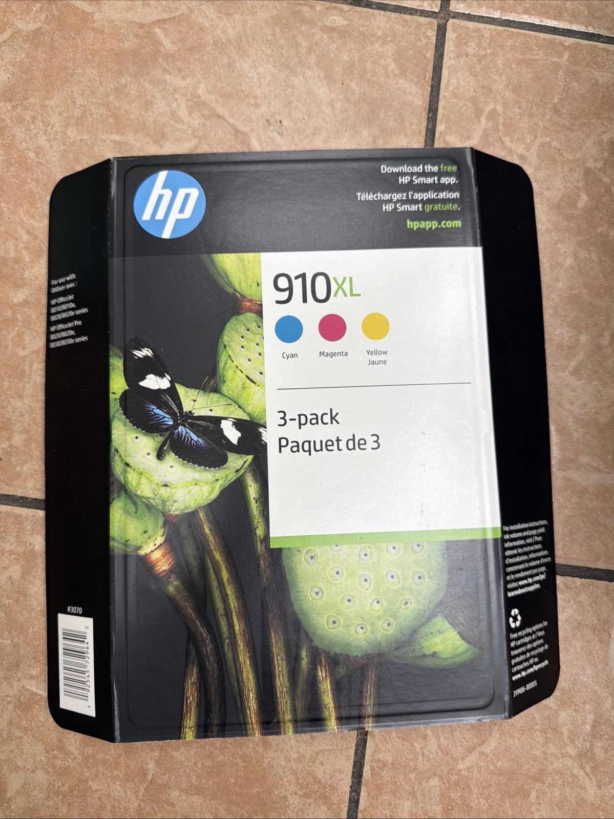HP 910XL Color High Yield Ink Cartridges 3YM86BN Exp 2026+