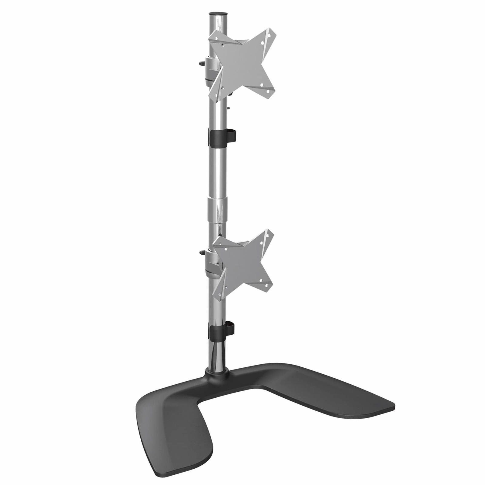 StarTech.com Vertical Dual Monitor Stand - Ergonomic Up to 27", Silver