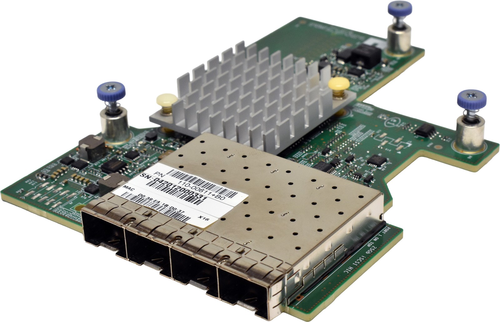NetApp 110-00611+B0 Quad Port SFP28 25GE iSCSI HIC Mezzanine Expansion Card