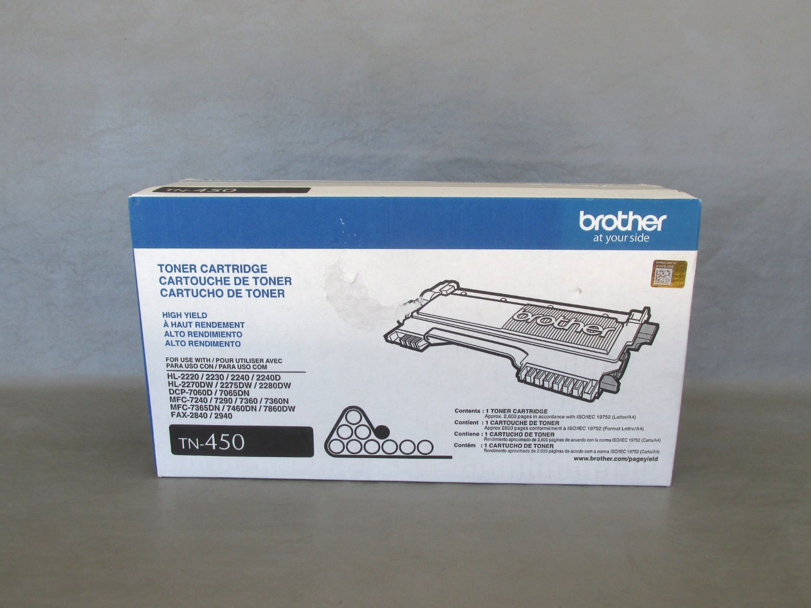 Genuine Brother TN-450 Toner Cartridge Factory Sealed