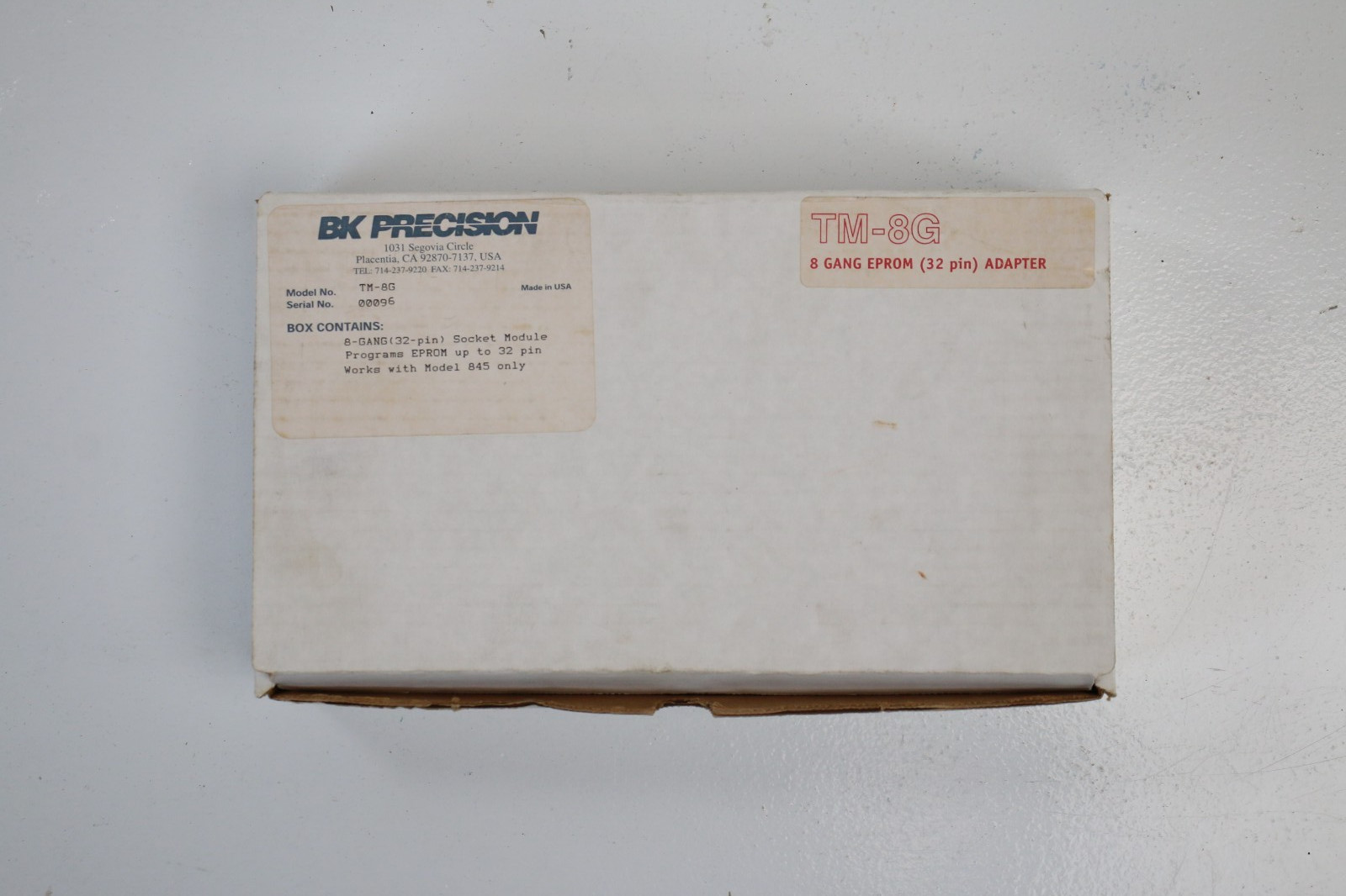BK Precision TM-8G 8 gang programming adapter 32 pin for model 845