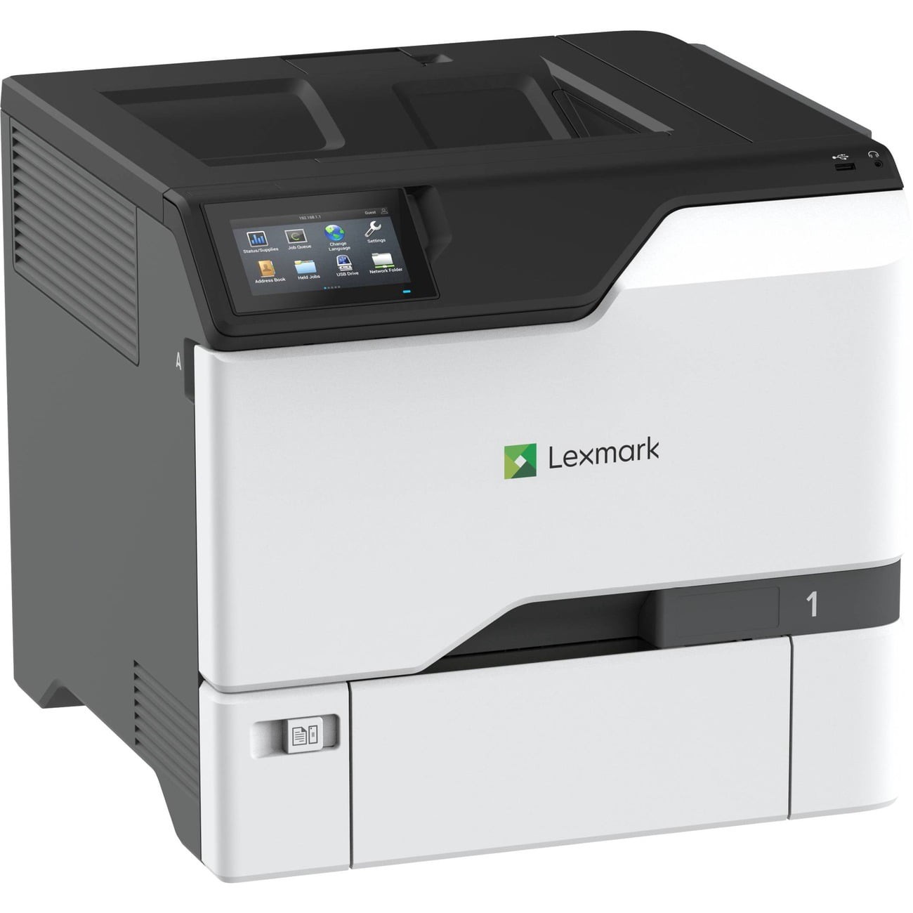 Lexmark CS735de Color Laser Printer, 52 ppm, 1200 x 1200 dpi, 4.3-Inch Color