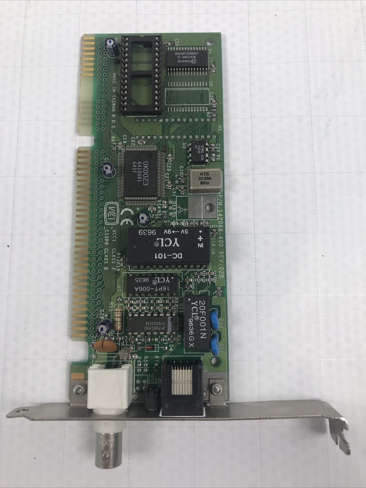 Maxtech NXP-16BT 16-bit ISA card with BNC port Part # 142066-400 Rev: 02B