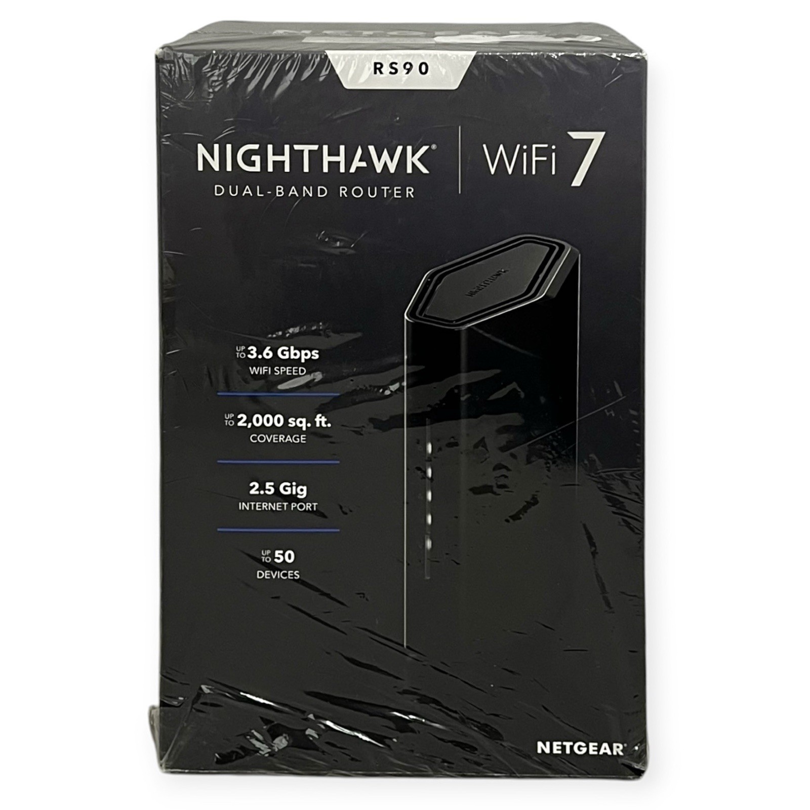 NETGEAR Nighthawk RS90 WiFi 7 BE3600 Dual Band Router 2.5G Gig Internet Open Box