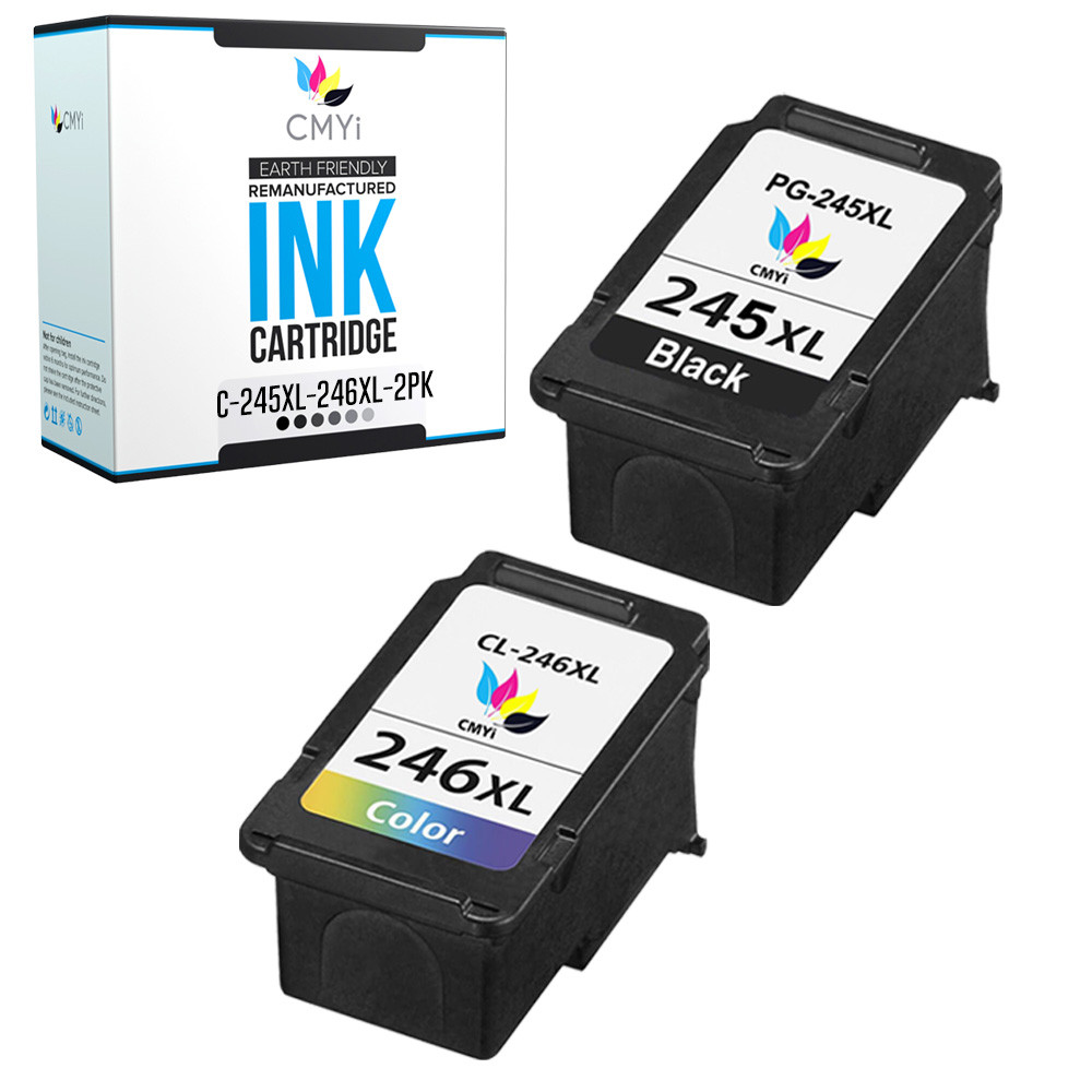  2-Pack Compatible Canon 245XL 246XL Combo Pack Ink for PIXMA TS202 TS305 TS3129