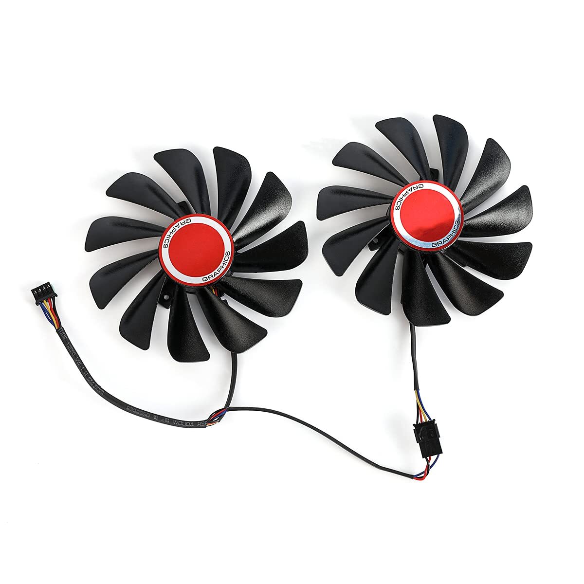 CF1010U12S 95mm Pair GPU Fans For AMD Radeon XFX 580 RX580 RX590 Vega Dual 