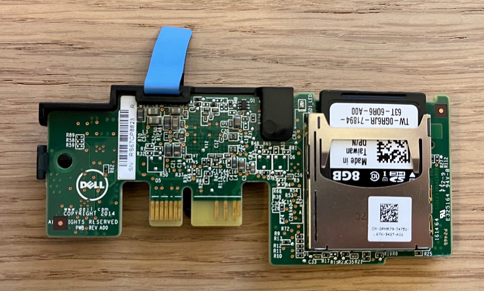 Dell 0PMR79 PMR79 Dual SD Flash Card Reader Module w/ 2x 0GR6JR 8GB SD Cards