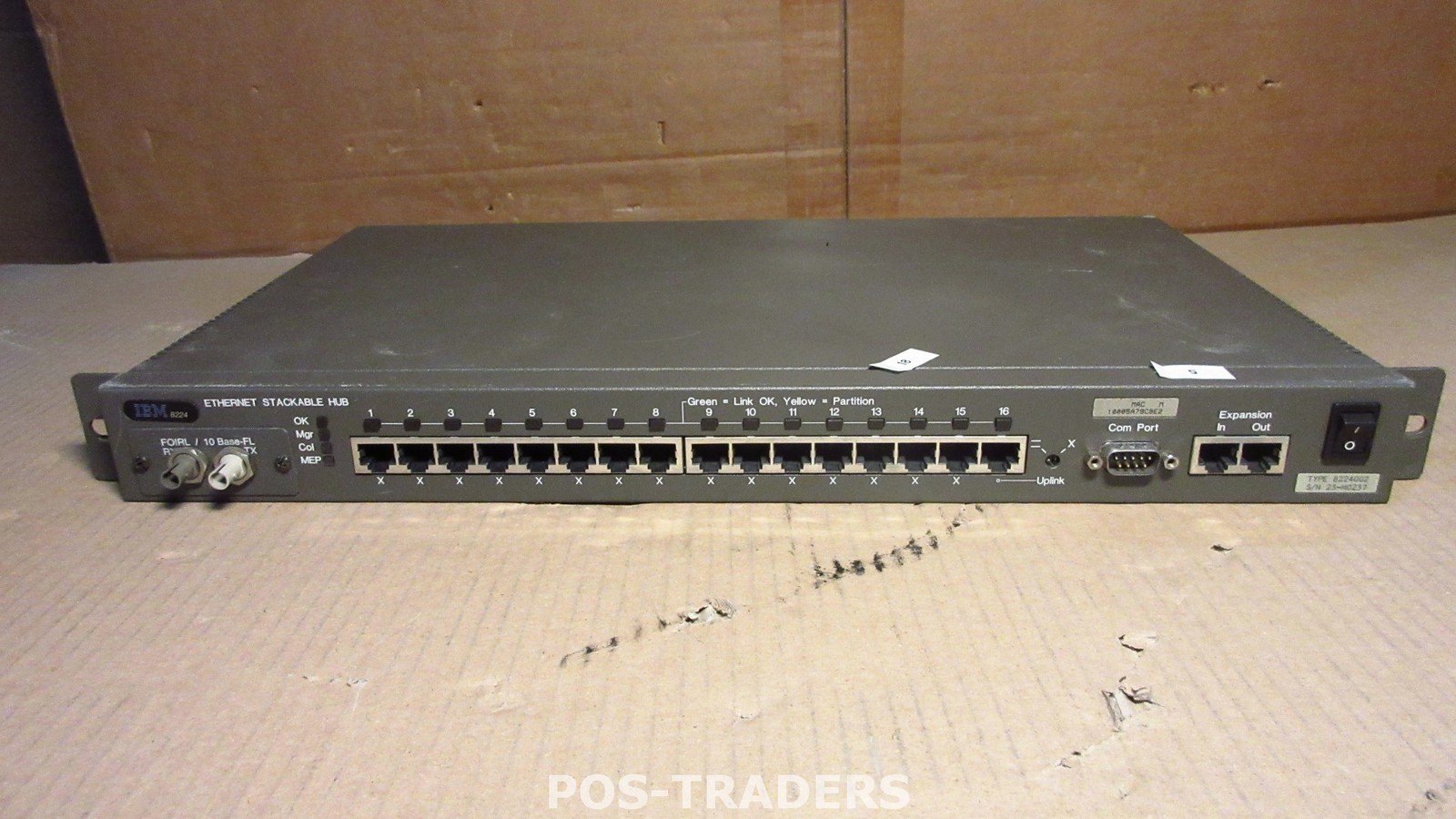 IBM 8224 8224002 Stackable Hub 16 Port Ethernet Office Network Server Internet