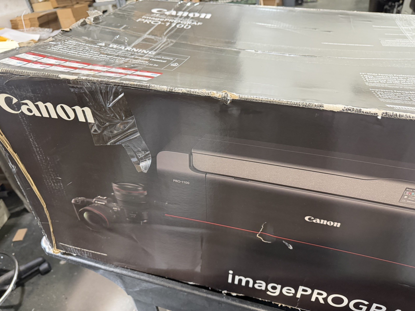 Canon imagePROGRAF PRO-1100 Wired/Wireless Color Inkjet Printer FOR PARTS ONLY
