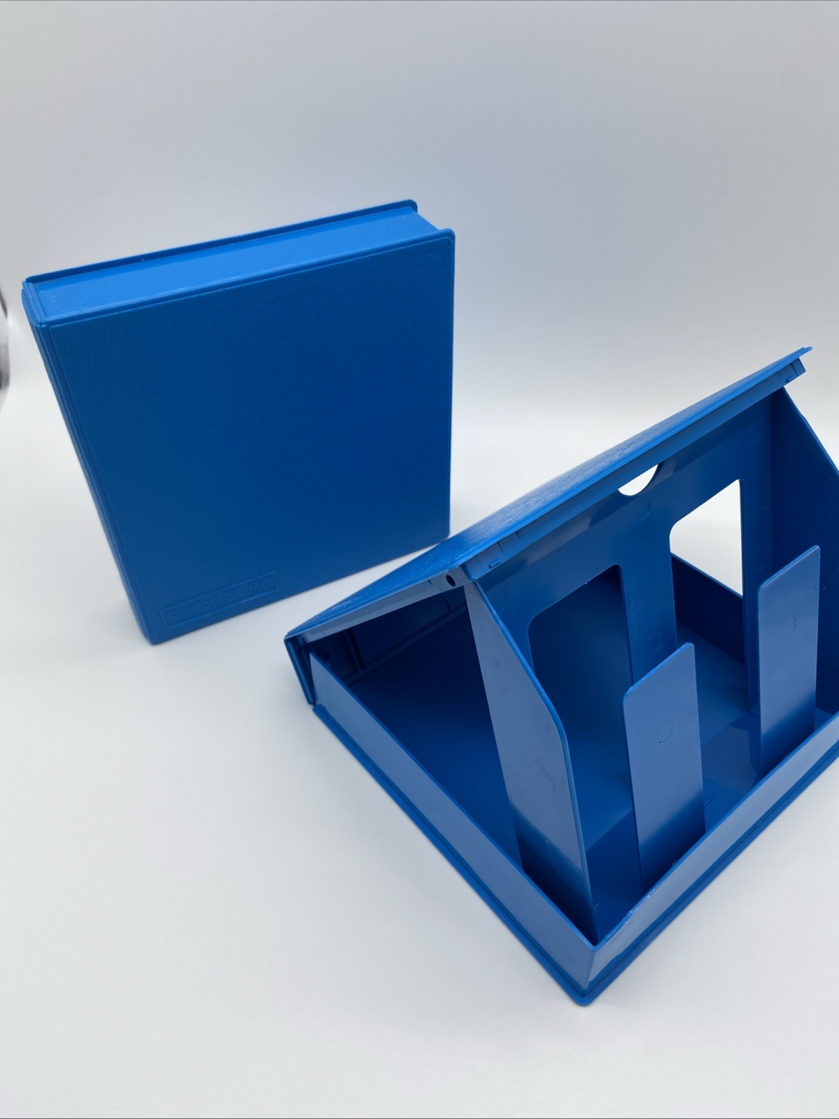 Vintage Blue ComputerLand Floppy Disk Library Case - 5.25" Diskette Storage Box